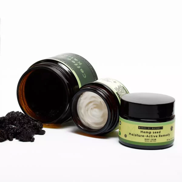 Complete Face and Body set: Hemp Seed Day Cream, Hemp Seed Night Cream and Coffee Scrub Kalina